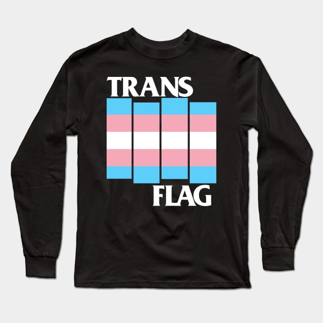 Trans Flag Long Sleeve T-Shirt by WithinSanityClothing